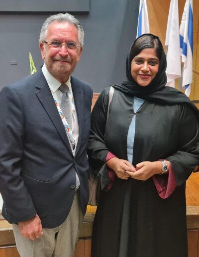 Rabbi David Rosen with Nazhath Faheema