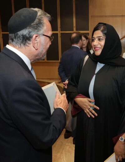 Rabbi David Rosen with Nazhath Faheema